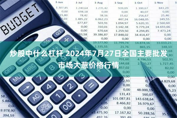 炒股中什么杠杆 2024年7月27日全国主要批发市场大葱价格行情