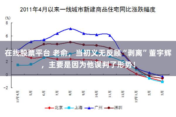 在线股票平台 老俞，当初义无反顾“剥离”董宇辉，主要是因为他误判了形势！