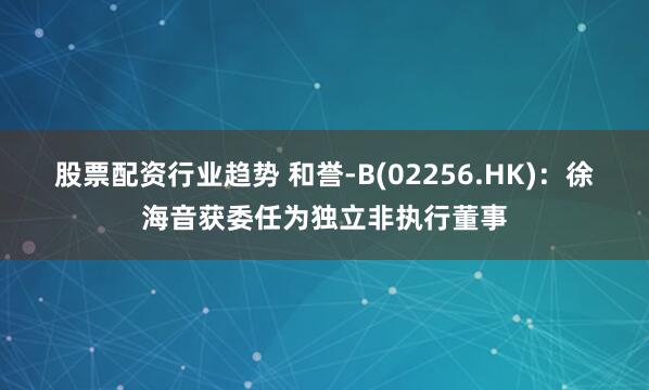 股票配资行业趋势 和誉-B(02256.HK)：徐海音获委任为独立非执行董事